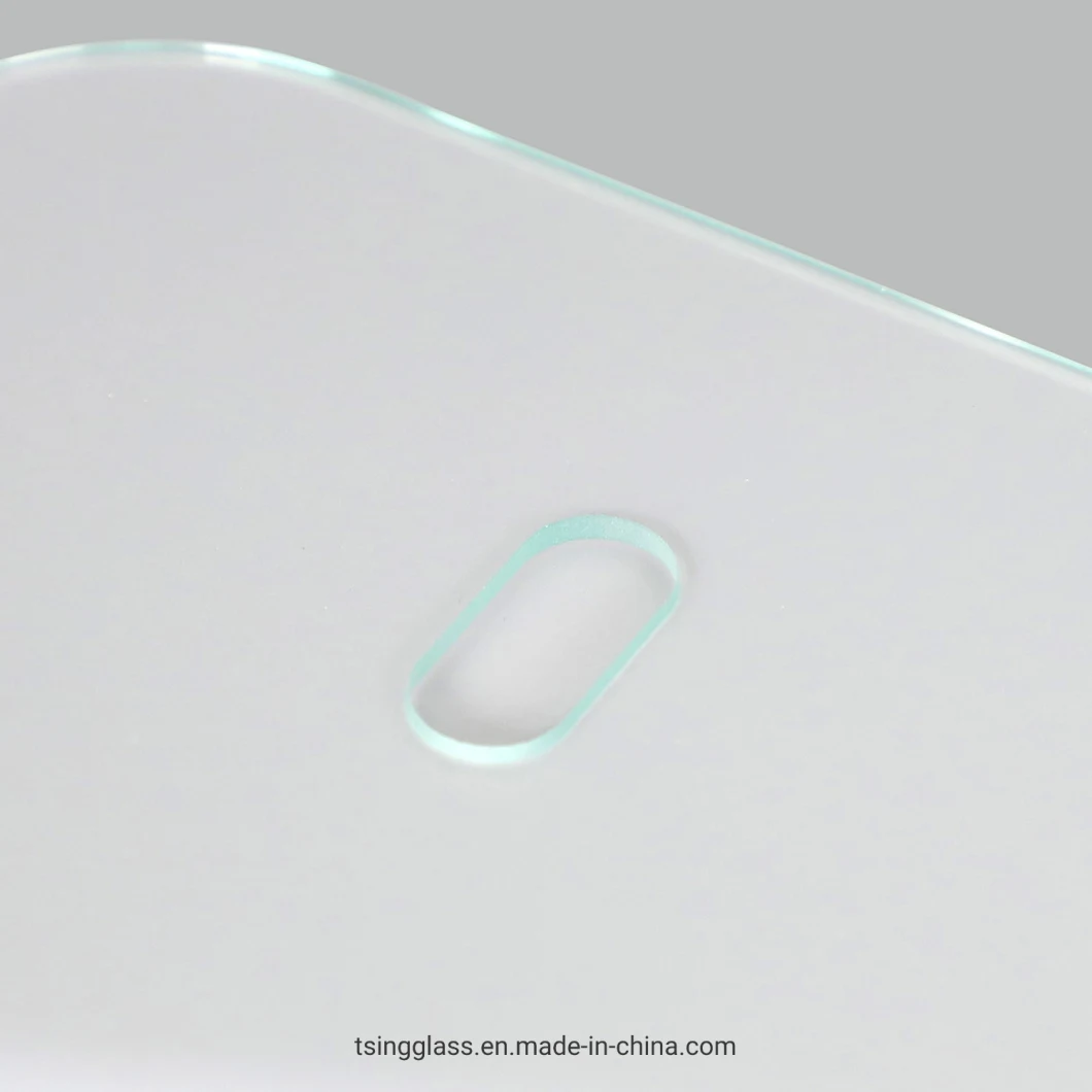 10mm Clear/Frosted/Colored Tempered Glass with Polished Edges, Holes, Silk-Screen Printing